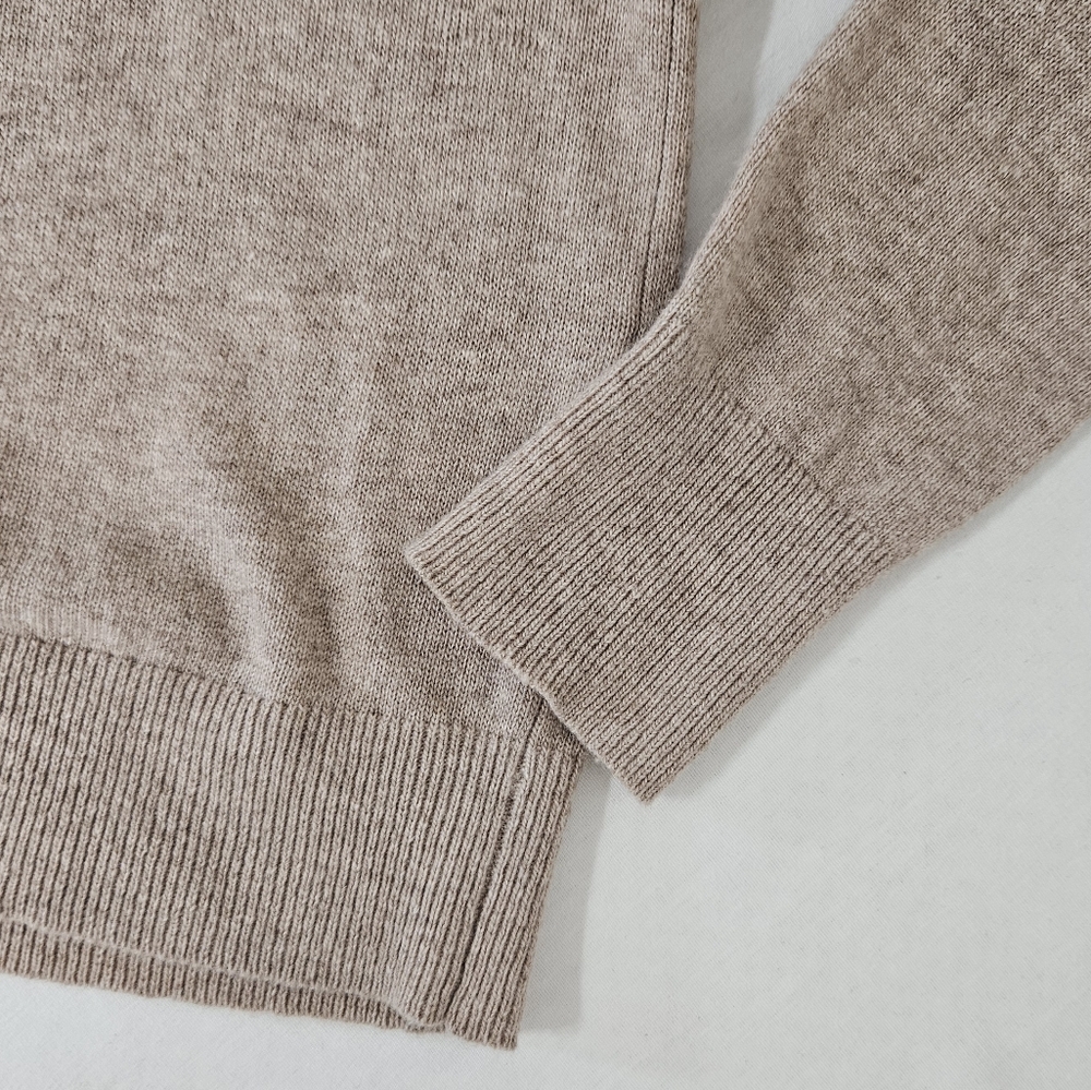 Banana Republic Italian Wool Cashmere Blend Rope Trim Sweater XS Beige - Picture 6 of 11